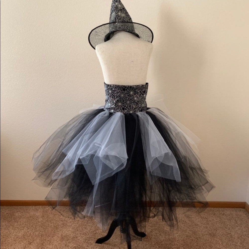 Costume.   Halloween witch custom tutu and hat.